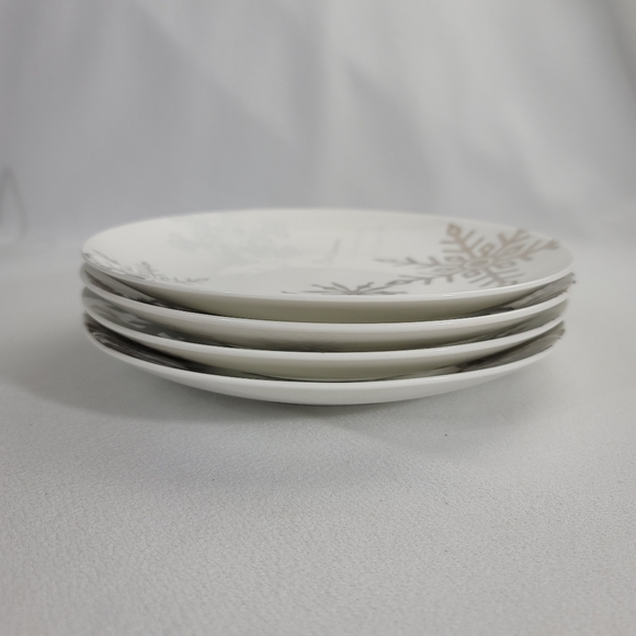 Restoration Hardware Snowflakes Let It Snow Plates - Set Of 4 - Picture 10 of 16
